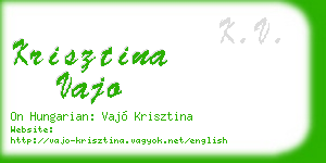 krisztina vajo business card